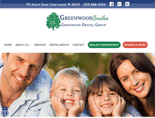 Tablet Screenshot of greenwoodsmiles.com